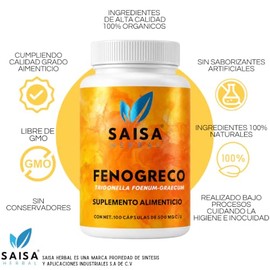 Fenogreco 100% Puro bolsa con 100 cápsulas