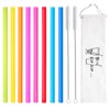 8 Pcs Extra Wide Reusable Boba Straws with 1 Bag