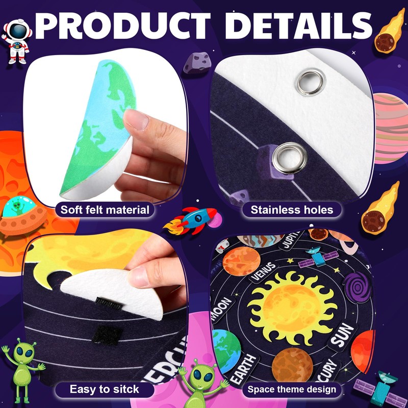 MiniInflat Solar System Felt Story Board Set 2.5 Ft Space