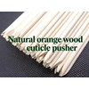 100-Count Double-Ended Nail Art Sticks - Natural Wood Cuticle Pusher