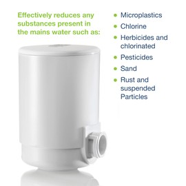 HYDROSMART+™ Metal Stop LAICA Replacement Water Filter Cartridge - Compatible with Faucet Filter and Genoa Tap Filter - 4 Months Filtered Water, Reduces Heavy Metals and Chlorine