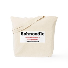 CafePress Schnoodle Designer Dog Tote Bag Reusable Natural Beige Canvas Shopping Bag