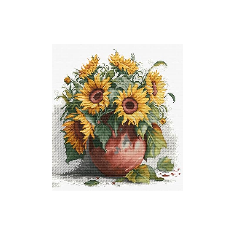 Luca-S Sunflowers Counted Cross Stitch Kit