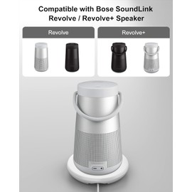 FGIEU Charging Dock and Stand replacement for Bose Soundlink Revolve Charging Cradle for Bose Soundlink Revolve, Soundlink Revolve+(Series II), Revolve Plus/Plus 2 (Plug & Micro Cable Include, Silver)
