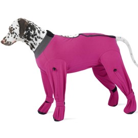 Hjyokuso Dog Onesie, Dog Surgery Recovery Suit, XXL, Pink, Polyester/Spandex, Anti-Slip, Adjustable, Post-Surgery Recovery, Protective Suit