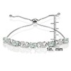 Ice Gems Sterling Silver Genuine Aquamarine Infinity Adjustable Bracelet