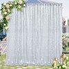 Silver Sequin Backdrop Curtains Christmas Backdrop Photography Background 4ftx8ft Sparkle