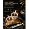 7 Pcs Reusable Stainless Steel Tea Infuser Set for Loose