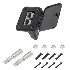 GNXfixt 120A Flush-Mounted Mounting Frame with Cover Plug, Panel Base Dust Cover Compatible with Anderson Connector Including for Car, Motorhome, Caravan, Motorcycle, Boat, Solar Systems