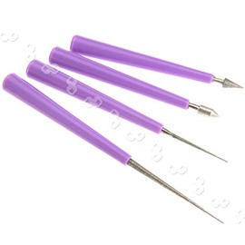 YINETTECH A Set of 4 Diamond Tips Pearl Reamer Beading Hole Reamer Jewellery Tools