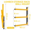 2 PACK Lumber Storage Rack Wall Mount Wood Organizer Storage