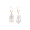 Anthony Vincent Aretes Perlas Cultivadas Naturales Baroque Barroca Color Blanco