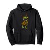 Funny T- Rex Dino In Christmas Reindeer Costume Pullover Hoodie