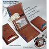 Housmai Trifold Leather Wallet for Men,with Cash Pocket 2 ID