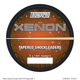 Tronixpro Xenon Tapered Leaders, Orange, 0.20-0.50mm, 7lb-42lb, 5x15m