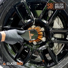 Suds Lab SB Wheel Spoke Tire Brush, Soft Bristle Wheel Cleaner Brush for Car, Truck, Motorcycle, Bike Cleaning and Detailing