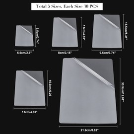 NBEADS Pack of 150 5 Sizes Photo Hot Laminating Pouches, Transparent Laminating Pouches, Photo Protection Films, Hot Laminate Pouches, Sheets for Sealed Photo Card, Documents, Business Cards
