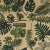 RUSPEPA Kraft Wrapping Paper Roll - Green Leaf Pattern -
