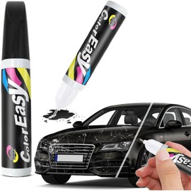 Black Touch Up Paint for Cars – 2-in-1 Automotive Paint Pen for Car Scratch Repair – Quick Dry Auto Paint Scratch Remover Rim Touch Up – Restores & Protects Vehicle