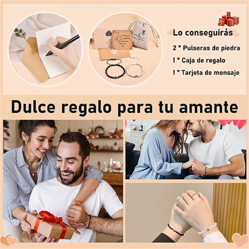 TO Pulseras Pareja Distancia Regalo Novios Amor En 100 Idiomas