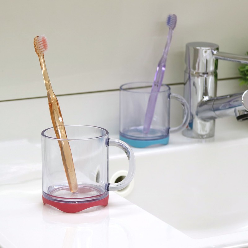 レック 底が汚れにくい クリア コップ (ピンク) 240ml BB-503