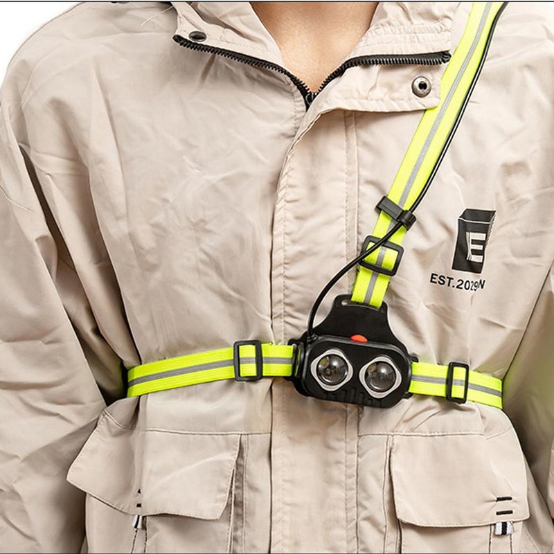 Chest Running Light LED Rechargeable Chest Light Back Warning Light