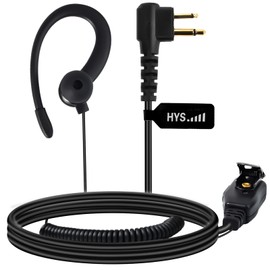 HYS Walkie Talkie G Shape Handset Safety Headset Compatible with Motorola CP040 CP140 CP88 CP1200 GP300 GP2000 HYT-TC500 Two Way Radio (2)