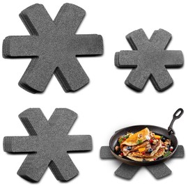 dellyy Pot Protectors, Pan Protectors, Felt, Pan Protector, Pan Protector, Felt Non-Slip Pot Protector for Pans, Pots, Bowls, Kitchen Utensils, 3 Different Sizes (38/35/26 cm), Grey, Pack of 15