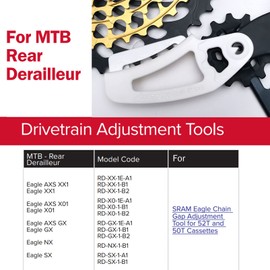 B Gap Adjustment Tool for SRAM Eagle AXS 12 Speed Chaingap Rear Derailleur, for SRAM Eagle 52T / 50T Cassettes 12 Speed, for MTB Eagle GX,NX,XX1,X01
