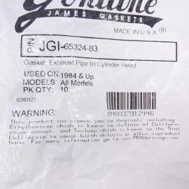 James Gasket 10 Pack Exhaust Pipe to Cylinder Head Gasket for 1984 Harley Davidson Disc Glide