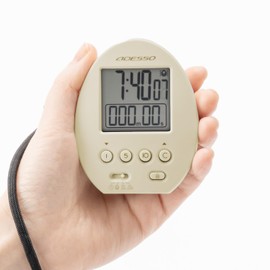 ADESSO BB-126 Vibrating Timer, Bullbull, Crush, Mini Compact, Clock, Alarm Function, Alarm Function, Includes Strap, Lock Function, For Napping, Study, Library, Exam, Beige, Beige