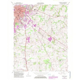 YellowMaps Hopkinsville KY topo map, 1:24000 Scale, 7.5 X 7.5 Minute, Historical, 1956, Updated 1983, 27.4 x 22.5 in - Polypropylene
