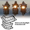 Fydun Motorcycle Headlight Grille Cover Headlight Protector Carbon Steel Grille