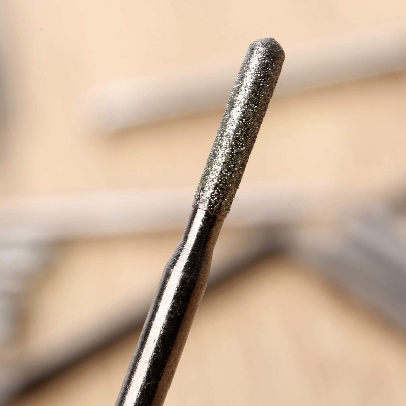 30Pcs Diamond Grinding Burr Drill Bits Dia 3mm Shank For