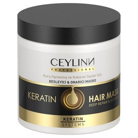 Ceylinn Professional Keratin Smooth Hair Mask, Powerful Care for Dry, Damaged and Inflamed Hair, Nourishing and Repairing Mask, 500 ml (Pack of 1)