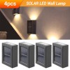Unbranded 4PACK WARM WHITE Solar LED Wall Lights Yard Path
