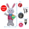 BZB Goods Jumbo 8 Foot Tall Happy Easter Inflatable Bunny