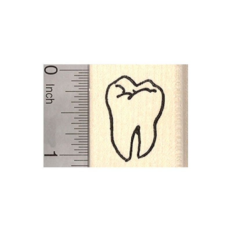Tooth Rubber Stamp, Molar, Dentist, Dental