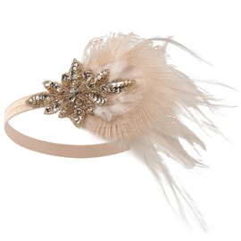 FRCOLOR 1920s Headpiece Wedding Headband Flapper Accessories for Women Roaring 20s Accessories for Women Dance Headpiece Bridal Headpieces for Wedding Elasticity Women's Polyester