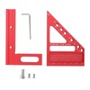 Carpenter Square Hole Scribing Ruler 45 90 Degree Aluminum Alloy