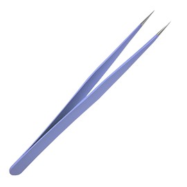 Stainless Steel Pointed Straight Tip Tweezers Purple