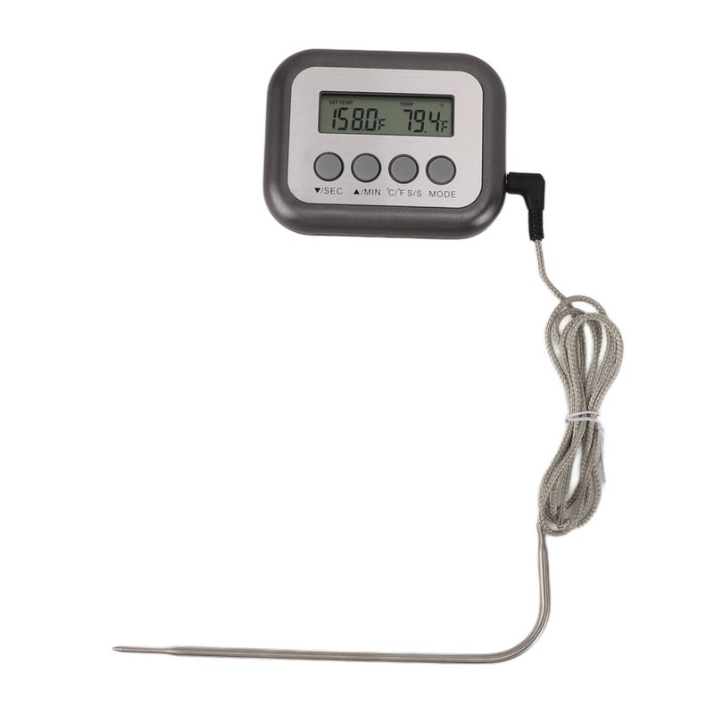 Kichen Timer Thermometer Stainless Steel Probe Digital Cooking Meat Thermometer