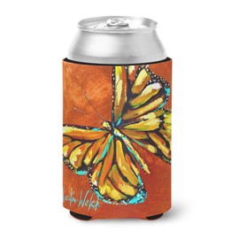Caroline's Treasures MW1339CC Monarch Butterfly Can or Bottle Hugger Cooler Washable Drink Sleeve Collapsible Beverage Insulated Holder, Can Hugger, Multicolor