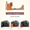 Rieibi EOS R10 Case - Quality PU Leather Half Case