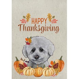 Bichon Frise - HHS Best of Breed Thanksgiving Garden Flag