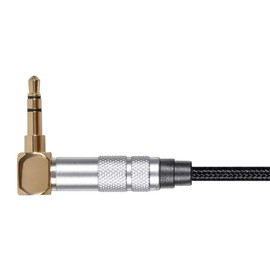 Monolith Dual 2.5mm to 3.5mm Headphone Cable - 6 Feet - Black With Braided Auxiliary Audio Cord Works With M1060, M1060C, M565, M565C Black/Silver