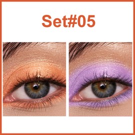 KGAJSGH Cream Eyeshadow Stick, Matte & Shimmer Eye Shadow Pencils, Smooth Eye Definer & Highlighter, Crease-Proof Eye Brightener, 2-Pack, Blendable