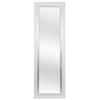 MCS Over-the-Door Mirror, 12x48 Inch Glass White Wood Grain Finish