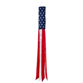 Quality Standard Flags USA Super Shiny Polyester Windsock, 5 by 60"