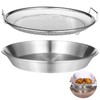 Stainless Steel Drip Pan with Filter Set, Kitchen Colander with